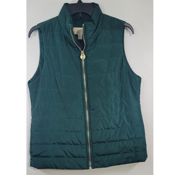 Michael Kors Womens Medium Puffer Vest Zip Streetwear Steampunk Sportswear Punk - Picture 1 of 5